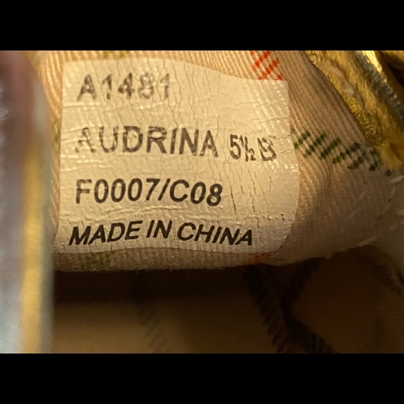 COACH Audrina sneakers, khaki & gold size 5.5 brand new in the box - Picture 5 of 7